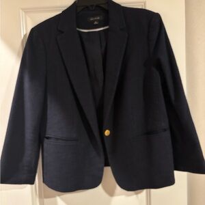 Ann Taylor Navy Blazer with Gold Button